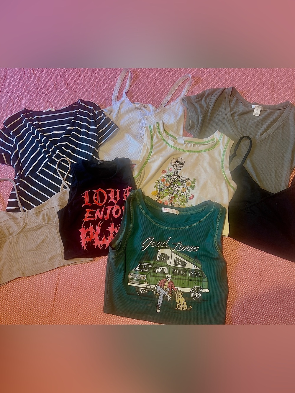 Bundle of Cute Crop Tanks & Tops